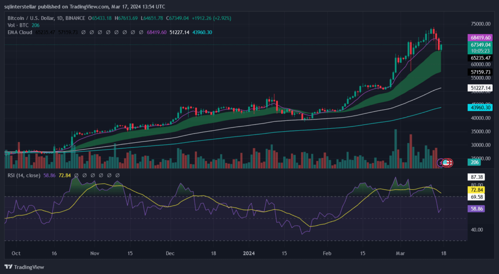 نمودار قیمت بیت کوین