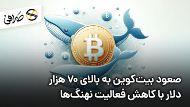 صعود بیت‌کوین به بالای 70 هزار دلار با کاهش فعالیت نهنگ‌ها